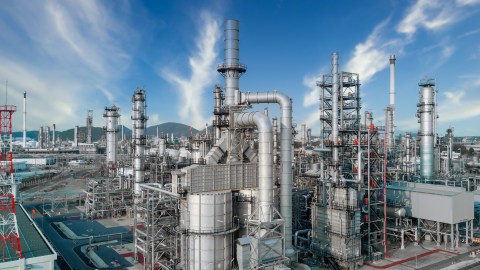 Luftaufnahme eines Industrieparks