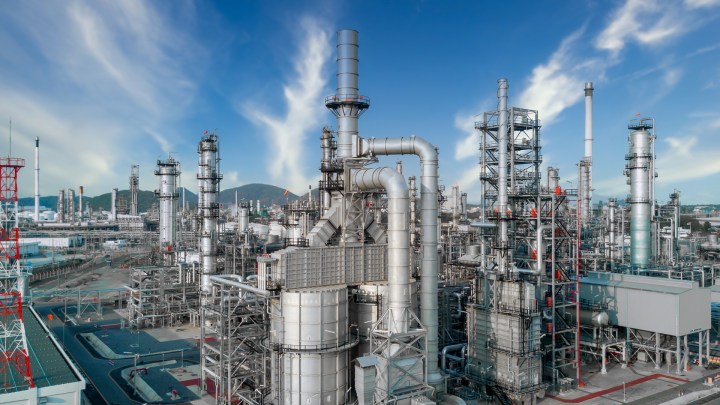 Luftaufnahme eines Industrieparks