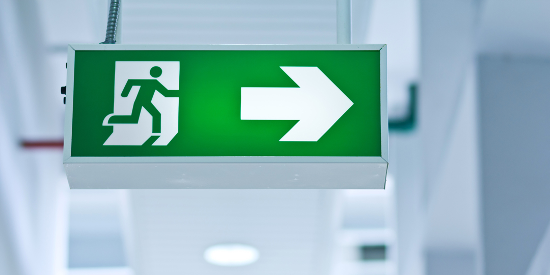 Beleuchtetes Exit-Schild
