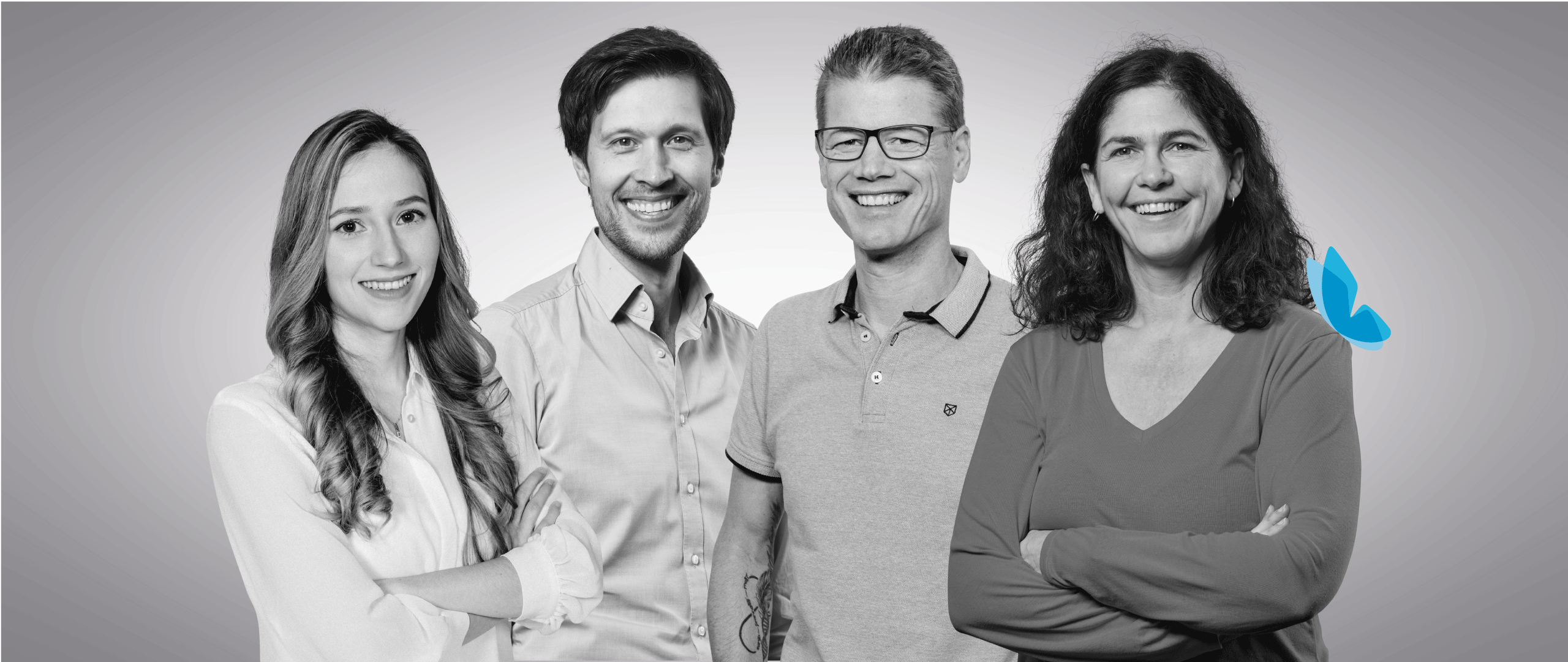 4 Interflex Mitarbeitende aus unterschiedlichen Tätigkeitsbereichen