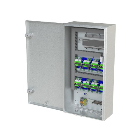 Vue latérale du distributeur IF pour un maximum de 8 portes