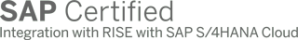 SAP Certified with RISE with SAP S/4HANA Cloud Badge