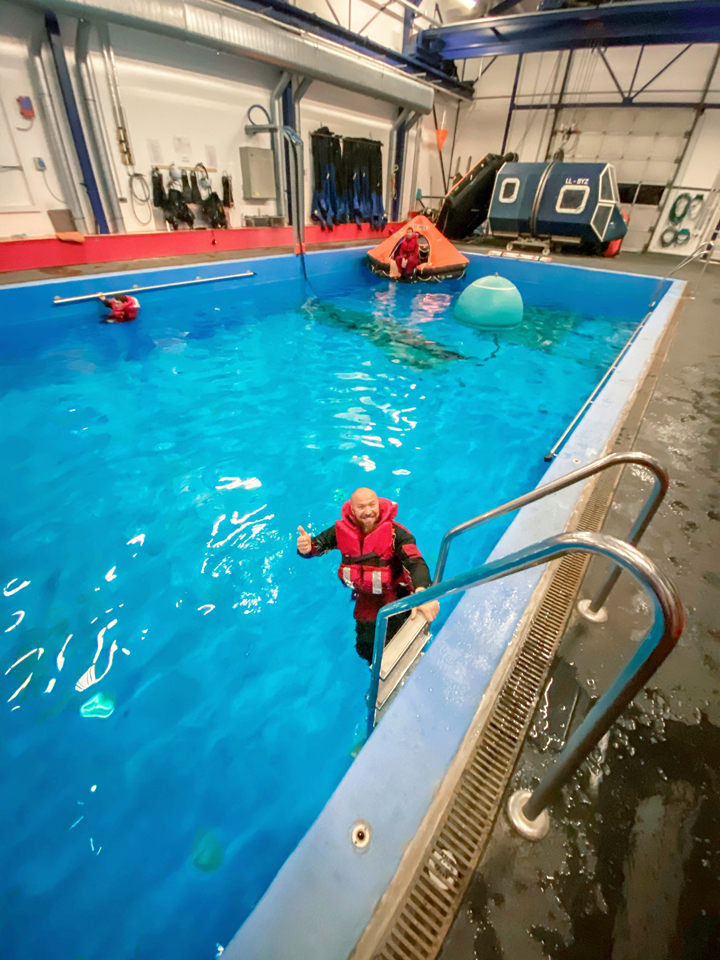 Interflex employees in the water basin at the RelyOn Nutec training centre
