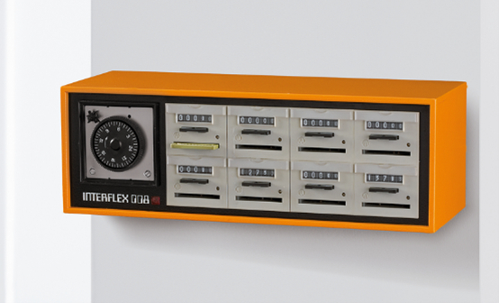 Electromechanische tijdschakelaar voor tijdregistratie "Interflex 008"